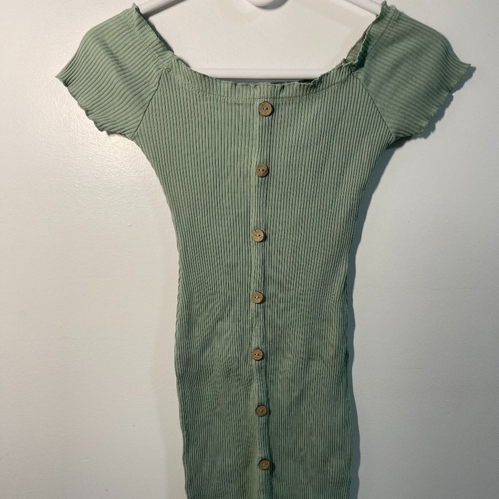 Green Mini Bodycon Dress